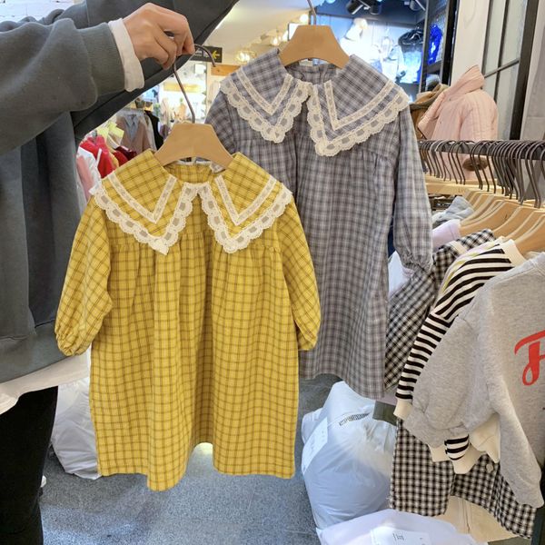 baby girl clothes dress big turn down collar long sleeve plaid dress cotton spring fall dress, Red;yellow
baby girl clothes dress big turn down collar long sleeve plaid dress cotton spring fall dress, Red;yellow