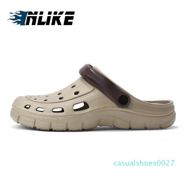 new summer men beach sandals shoes man hollow slippers shoes outdoor c27, Black