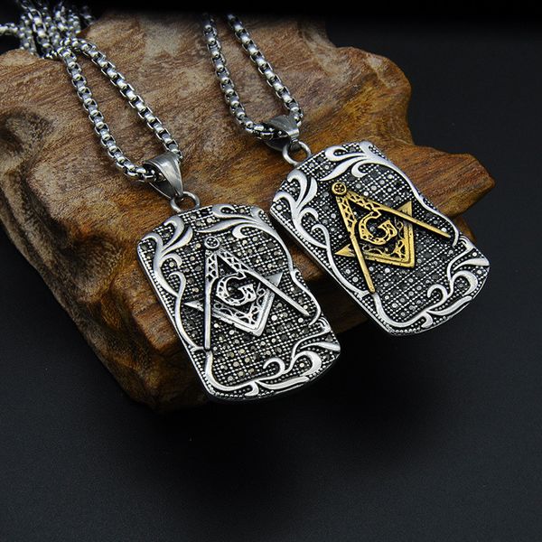 fashion jewelry gothic ason pendant necklace punk masonic necklace, Silver