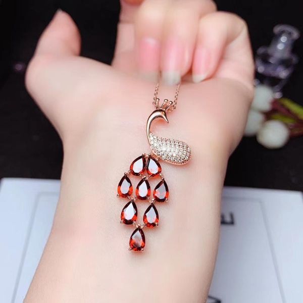exquisite peacock shape red garnet/purple amethyst necklace for women jewelry 925 sterling silver natural gem cost-effective
exquisite peacock shape red garnet/purple amethyst necklace for women jewelry 925 sterling silver natural gem cost-effective