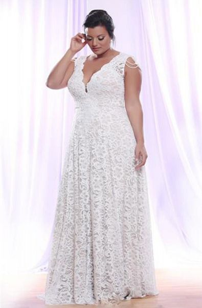 plus size full lace wedding dresses with removable long sleeves v neck bridal gowns floor length a line wedding gowns, White
plus size full lace wedding dresses with removable long sleeves v neck bridal gowns floor length a line wedding gowns, White