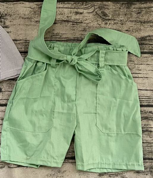 2020 summer kid fashion baby clothing mint&pink woven fabric casual boutique ruffle grey stripe shorts outfits, White
2020 summer kid fashion baby clothing mint&pink woven fabric casual boutique ruffle grey stripe shorts outfits, White