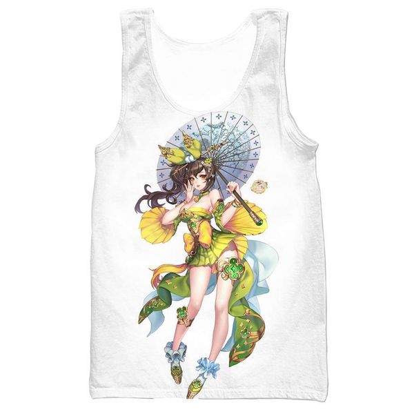 anmie girl 3d printed tank for men fashion summer tank work out men women, White;black
anmie girl 3d printed tank for men fashion summer tank work out men women, White;black