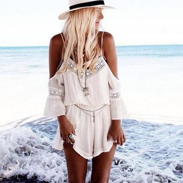 new arrivals 2018 summer beach style women jumpsuit v neck off shoulder casual chiffon short pants jumpsuit white, Black;white
new arrivals 2018 summer beach style women jumpsuit v neck off shoulder casual chiffon short pants jumpsuit white, Black;white