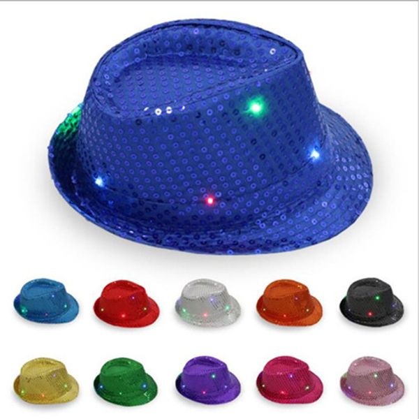 блестки шляпы мигающий свет вверх водить trilby led джаз cowboy hat unisex hip hop luminous hat партия шляпы для взрослых светящийся колпачо, Silver 
блестки шляпы мигающий свет вверх водить trilby led джаз cowboy hat unisex hip hop luminous hat партия шляпы для взрослых светящийся колпачо, Silver