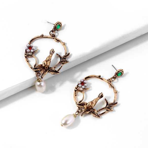 european and american cross-border jewelry retro bird big-name earrings drop oil and diamond earrings direct cross-border, Silver
european and american cross-border jewelry retro bird big-name earrings drop oil and diamond earrings direct cross-border, Silver