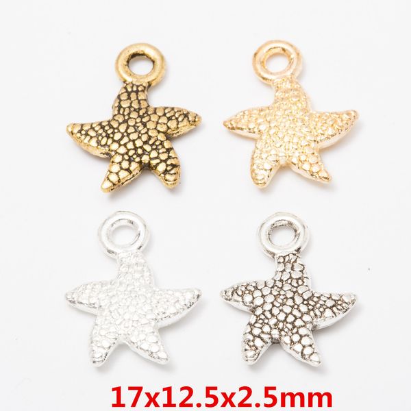100pcs 17*12mm vintage bronze antique silver rose gold nautical beach starfish charms pendant for bracelet earring necklace diy jewelry, Bronze;silver
100pcs 17*12mm vintage bronze antique silver rose gold nautical beach starfish charms pendant for bracelet earring necklace diy jewelry, Bronze;silver