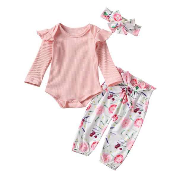 sweet newborn baby girl kids clothes sets 3pcs ruffled fly sleeve romper belt floral pants headband 3pcs cotton outfits 0-18m, Pink;blue
sweet newborn baby girl kids clothes sets 3pcs ruffled fly sleeve romper belt floral pants headband 3pcs cotton outfits 0-18m, Pink;blue