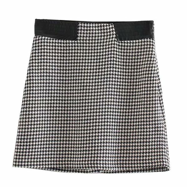 katara casual skirts women fashion houndstooth printed a line skirt women elegant zipper patchwork mini skirts female ladies ai, Black
katara casual skirts women fashion houndstooth printed a line skirt women elegant zipper patchwork mini skirts female ladies ai, Black