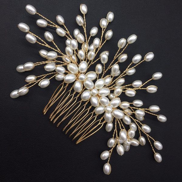 javrick 15cm bride comb wedding handmade pearl bridal women headwear jewelry hair, Golden;white
javrick 15cm bride comb wedding handmade pearl bridal women headwear jewelry hair, Golden;white