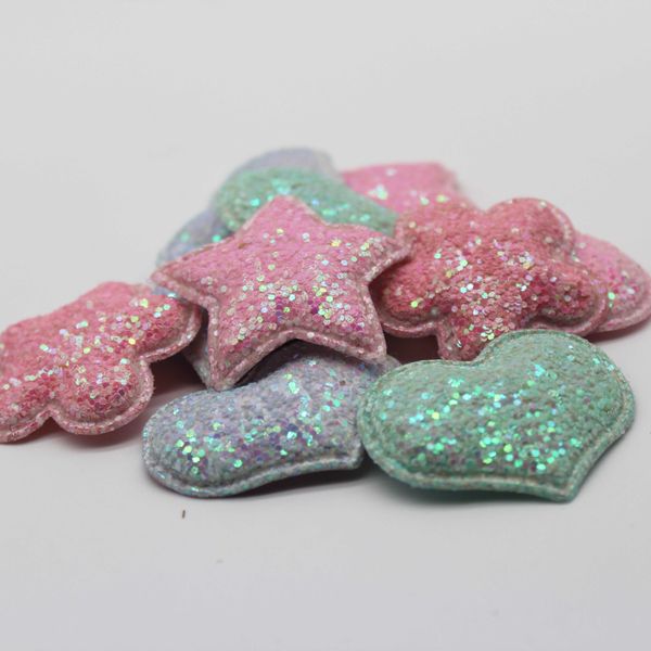 glitter paillette candy color heart flower star padded patches appliques for craft clothe sewing diy hair clip accessories, Golden;white
glitter paillette candy color heart flower star padded patches appliques for craft clothe sewing diy hair clip accessories, Golden;white