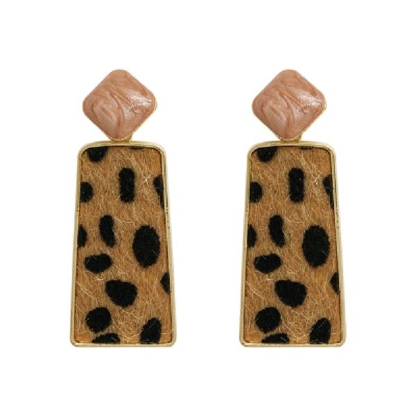 new fashion luxury designer geometric square feather animal leopard print pendant stud earrings for women girls, Golden;silver
new fashion luxury designer geometric square feather animal leopard print pendant stud earrings for women girls, Golden;silver