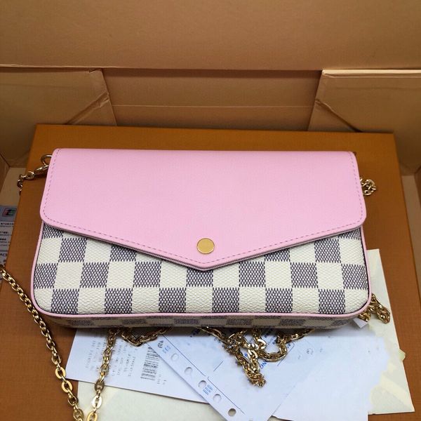 félicie pochette n60235 damier azur canvas with smooth leather fresh summery versatile clutch removable pockets chain ladies' shoulder
félicie pochette n60235 damier azur canvas with smooth leather fresh summery versatile clutch removable pockets chain ladies' shoulder