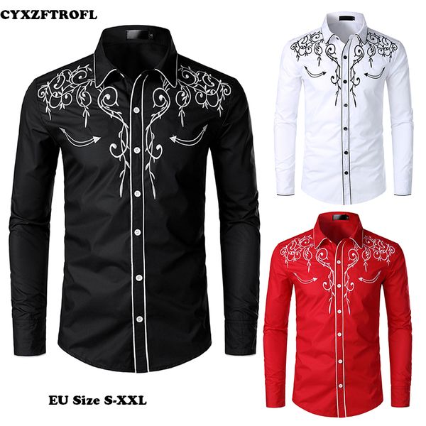 unpadupe new men's fashion print casual shirt design embroidered cotton slim long sleeve shirt men's social dress eu size xxl, White;black
unpadupe new men's fashion print casual shirt design embroidered cotton slim long sleeve shirt men's social dress eu size xxl, White;black