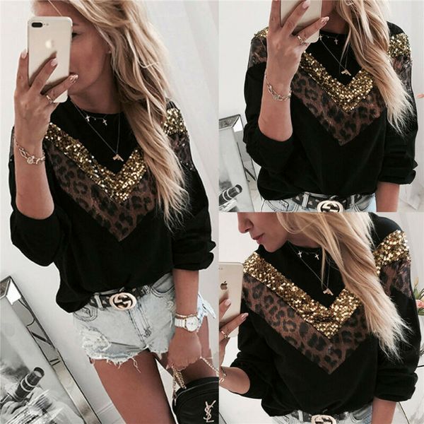 new casual womens leopard print hoodies striped patchwork long sleeve loose sweatshirts, Black
new casual womens leopard print hoodies striped patchwork long sleeve loose sweatshirts, Black