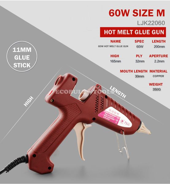 lijian glue gun melt glue gun adjustable temperature mini glue gun 11mm professional copper nozzle sticks
lijian glue gun melt glue gun adjustable temperature mini glue gun 11mm professional copper nozzle sticks