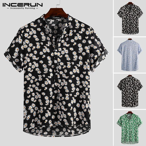men's casual shirts incerun loose floral blouse summer streetwear camisa men short sleeve lapel flower pattern printed shirt 5xl, White;black
men's casual shirts incerun loose floral blouse summer streetwear camisa men short sleeve lapel flower pattern printed shirt 5xl, White;black