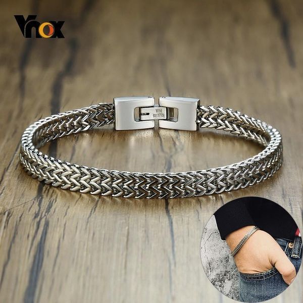 vnox stylish mens stainless steel 6.5mm two-strand wheat chain bracelets punk biker male bracelet 8.26, Black
vnox stylish mens stainless steel 6.5mm two-strand wheat chain bracelets punk biker male bracelet 8.26, Black