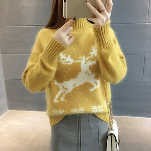 jaycosin autumn winter christmas print sweaters women elegant loose long sleeve turtleneck knitting pulloves new year 1125, White;black
jaycosin autumn winter christmas print sweaters women elegant loose long sleeve turtleneck knitting pulloves new year 1125, White;black