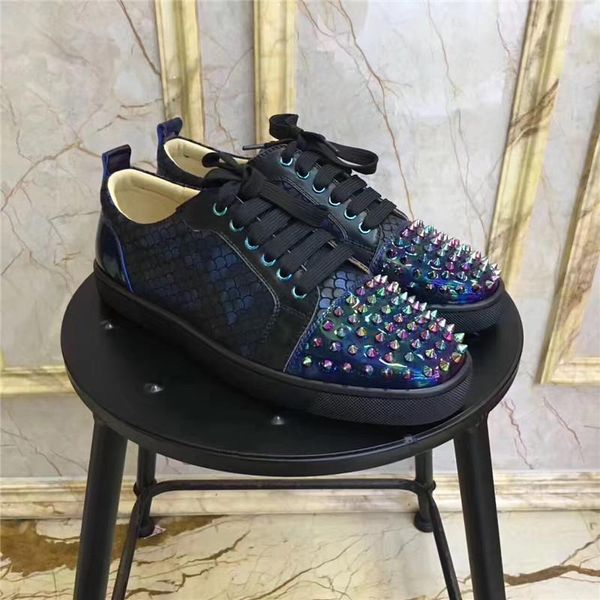 2020 original spikes color rhinestone sneakers shoes for women,men casual red bottom junior luxury designer red sole walking with boxl03, Black
2020 original spikes color rhinestone sneakers shoes for women,men casual red bottom junior luxury designer red sole walking with boxl03, Black