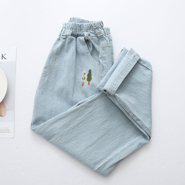 childlike small tree embroidery striped jeans denim pants female mori gril 2018 new, Black;white
childlike small tree embroidery striped jeans denim pants female mori gril 2018 new, Black;white