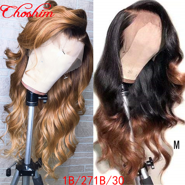 brazilian dark brown body wave 1b/27 1b/30 ombre 13x4 lace front human hair wig choshim remy hair wig preplucked with baby, Black;brown
brazilian dark brown body wave 1b/27 1b/30 ombre 13x4 lace front human hair wig choshim remy hair wig preplucked with baby, Black;brown