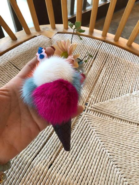 designer luxury keychain ice cream styling pendant keychain sheepskin color matching mink fur bag car pendant, Silver
designer luxury keychain ice cream styling pendant keychain sheepskin color matching mink fur bag car pendant, Silver