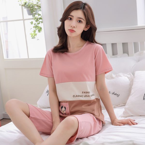 short pants + short sleeve pajamas sets cotton nightwear plus size -xxl cartoon pyjamas women summer sleepwear 2pcs/set, Black;red
short pants + short sleeve pajamas sets cotton nightwear plus size -xxl cartoon pyjamas women summer sleepwear 2pcs/set, Black;red