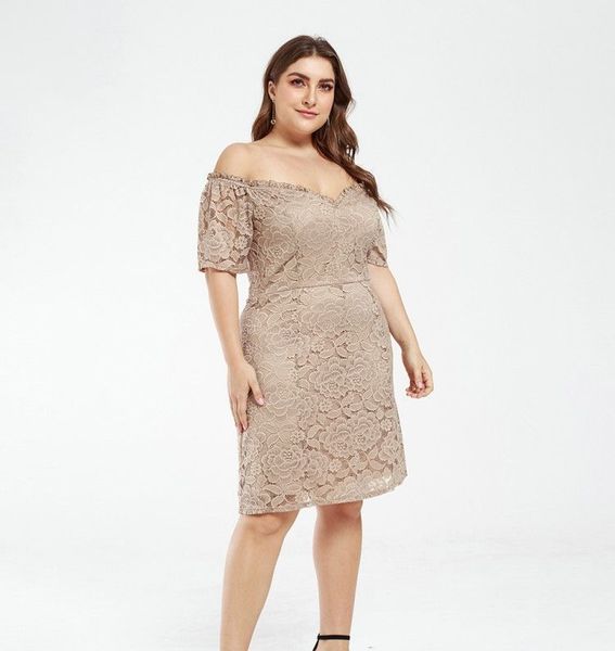 2019 happy new year european and american large dress spring and summer style elegant shoulder slim dress, Black;gray
2019 happy new year european and american large dress spring and summer style elegant shoulder slim dress, Black;gray