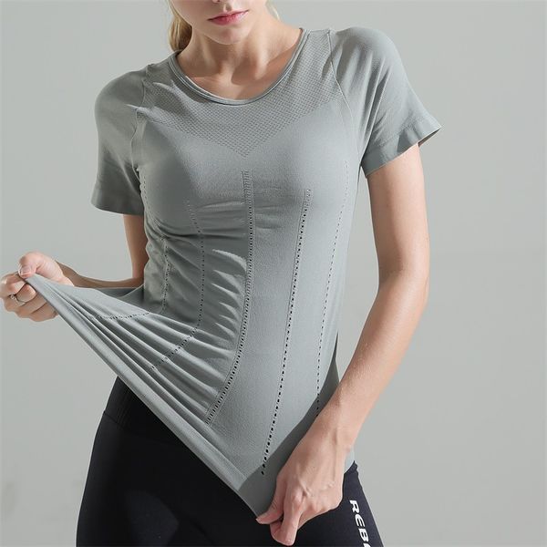 new pure color fitness women's mesh t-shirt body-building elastic breathable comfortable seamless running sport yoga shirt, White;red
new pure color fitness women's mesh t-shirt body-building elastic breathable comfortable seamless running sport yoga shirt, White;red