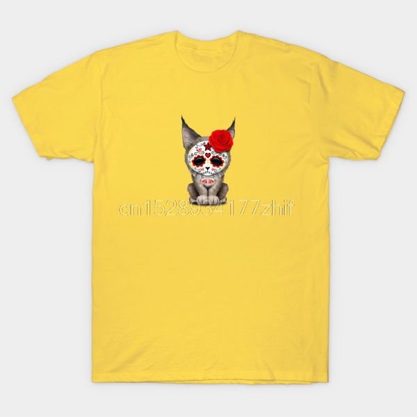men's t-shirts men t-shirt red day of the dead sugar skull lynx cub tshirt women t shirt, White;black
men's t-shirts men t-shirt red day of the dead sugar skull lynx cub tshirt women t shirt, White;black