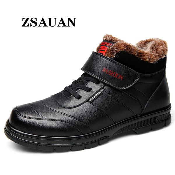 zsauan men winter shoes solid color snow boots plush lining keep warm waterproof non-slip boots comfortable leather men, Black
zsauan men winter shoes solid color snow boots plush lining keep warm waterproof non-slip boots comfortable leather men, Black