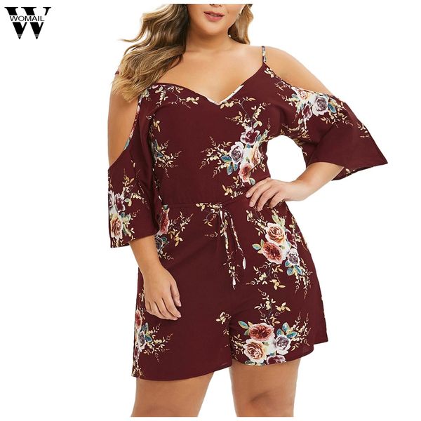 womail 2019 fashion women plus size jumpsuit v-neck cold shouder camis short sleeve printed casual playsuits brown white june18, Black;white
womail 2019 fashion women plus size jumpsuit v-neck cold shouder camis short sleeve printed casual playsuits brown white june18, Black;white