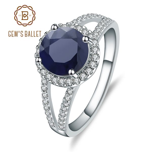gem's ballet 2.58ct round natural blue sapphire gemstone cocktail rings 925 sterling silver fine jewelry for women, Golden;silver
gem's ballet 2.58ct round natural blue sapphire gemstone cocktail rings 925 sterling silver fine jewelry for women, Golden;silver