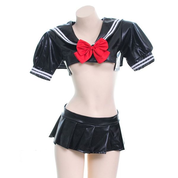 pu leather school girl underwear temptation maid uniform woman costume bowknot skirt kawaii lingerie set, Red;black
pu leather school girl underwear temptation maid uniform woman costume bowknot skirt kawaii lingerie set, Red;black