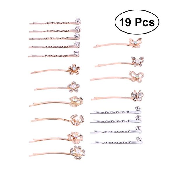 19pcs hair pins butterfly pearl clover flower hair accessories for ladies girls women, Golden;silver
19pcs hair pins butterfly pearl clover flower hair accessories for ladies girls women, Golden;silver