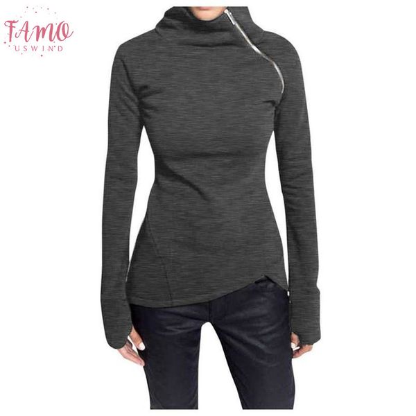womens clothing winter women casual solid blouse long sleeve girl pullover turtleneck zipper sweatshirt female, White
womens clothing winter women casual solid blouse long sleeve girl pullover turtleneck zipper sweatshirt female, White