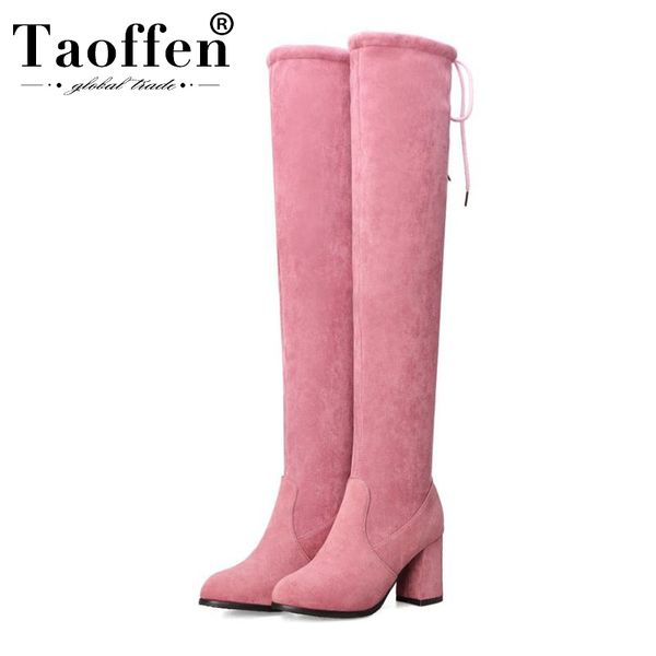 taoffen women plus size 34-47 over the knee boots slip on round toe winter long boots warm office ladies chunky heels footwear, Black
taoffen women plus size 34-47 over the knee boots slip on round toe winter long boots warm office ladies chunky heels footwear, Black