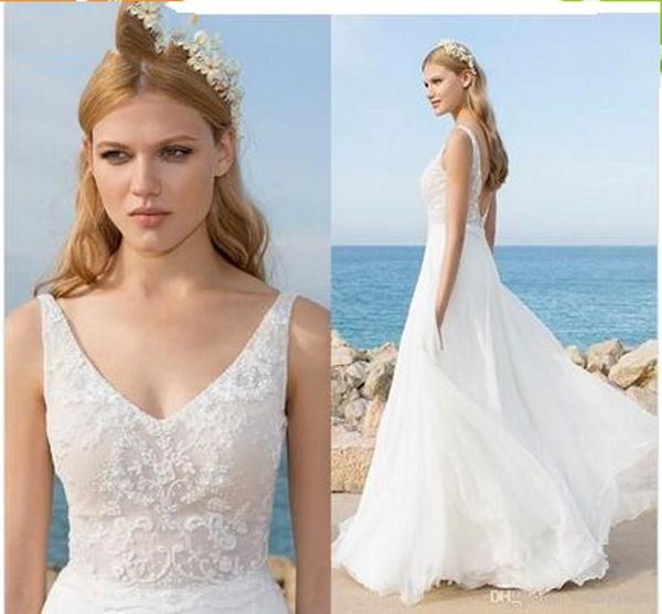 2020 new hila gaon chiffon beach wedding dresses backless v-neck a-line floor length wedding gowns bridal dresses 617, White
2020 new hila gaon chiffon beach wedding dresses backless v-neck a-line floor length wedding gowns bridal dresses 617, White