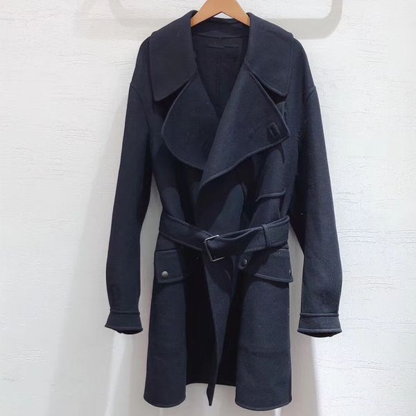 warm wool blends long winter coat turn-down collar adjustable belt wool coats women office work wearcoat, Black
warm wool blends long winter coat turn-down collar adjustable belt wool coats women office work wearcoat, Black