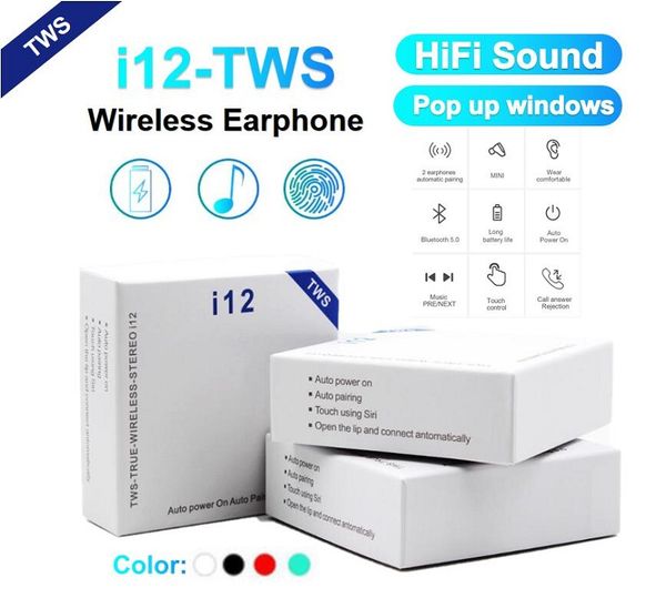 i12 tws wireless earbuds touch control headphones support pop up window bluetooth 5.0 earphones with charging box retail box for smartphone
i12 tws wireless earbuds touch control headphones support pop up window bluetooth 5.0 earphones with charging box retail box for smartphone