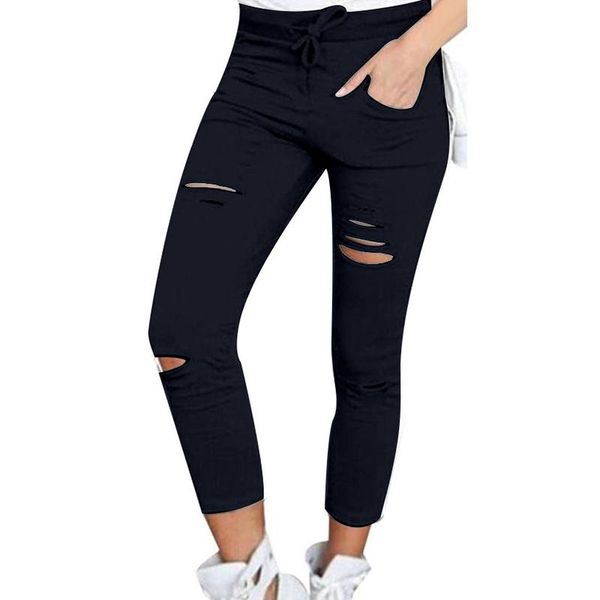women leggings holes pencil stretch casual denim skinny ripped pants high waist jeans trousers fashion pants, Black;white
women leggings holes pencil stretch casual denim skinny ripped pants high waist jeans trousers fashion pants, Black;white