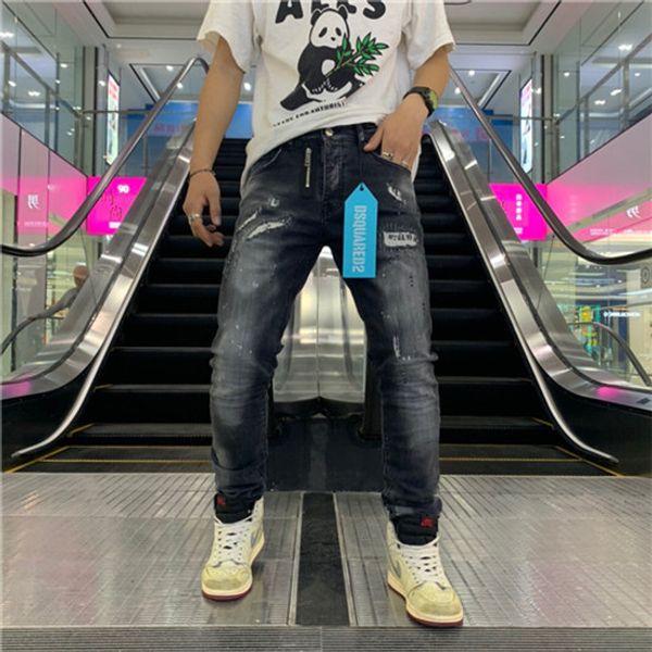 европейский ank ded американского стиля дизайнер мода брюки синие и blacstroy мужской slim fit jeans straight велосипеды тощий leg jeans men, Blue 
европейский ank ded американского стиля дизайнер мода брюки синие и blacstroy мужской slim fit jeans straight велосипеды тощий leg jeans men, Blue