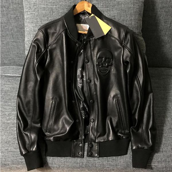 mens genuine leather jackets skull xxxl plus size real sheepskin coats automotive designer mens overcoats spring, Black
mens genuine leather jackets skull xxxl plus size real sheepskin coats automotive designer mens overcoats spring, Black