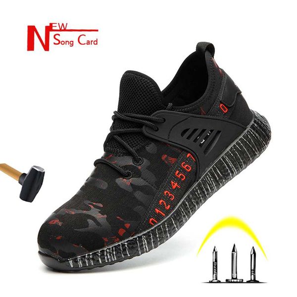 new song card safety work shoes 2019 fashion men camouflage safety sneakers steel toe cap anti-smashing construction work boots, Black
new song card safety work shoes 2019 fashion men camouflage safety sneakers steel toe cap anti-smashing construction work boots, Black