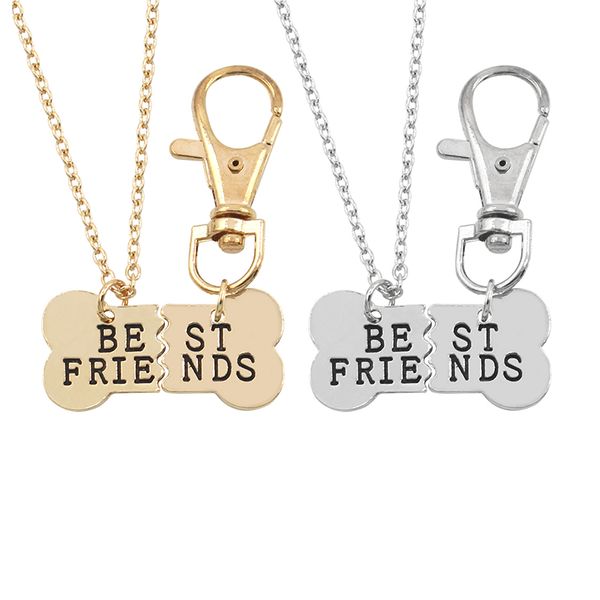 2 pcs/set pet friends necklace bff necklaces spliced into dog bones for women key chain necklaces & pendants selling, Silver
2 pcs/set pet friends necklace bff necklaces spliced into dog bones for women key chain necklaces & pendants selling, Silver