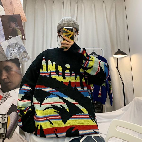 winter sweater men's warm fashion printing casual o-neck knitted pullover men loose knitting sweaters male sweter clothes, White;black
winter sweater men's warm fashion printing casual o-neck knitted pullover men loose knitting sweaters male sweter clothes, White;black