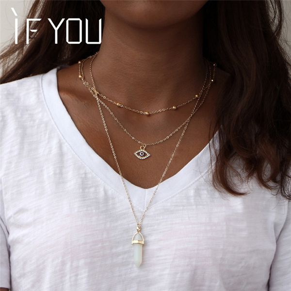 if you 8 colors natural crystal turkish eye necklaces & pendants for women geometric trendy stone bead chain necklace jewelry, Silver
if you 8 colors natural crystal turkish eye necklaces & pendants for women geometric trendy stone bead chain necklace jewelry, Silver