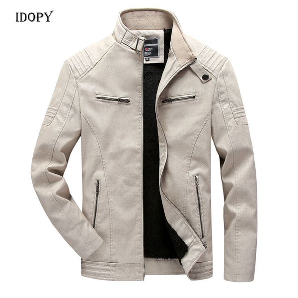 idopy winter warm mens faux leather jacket and coat fleece lined motorcycle designer pu coat for male plus size -3xl, Black
idopy winter warm mens faux leather jacket and coat fleece lined motorcycle designer pu coat for male plus size -3xl, Black
