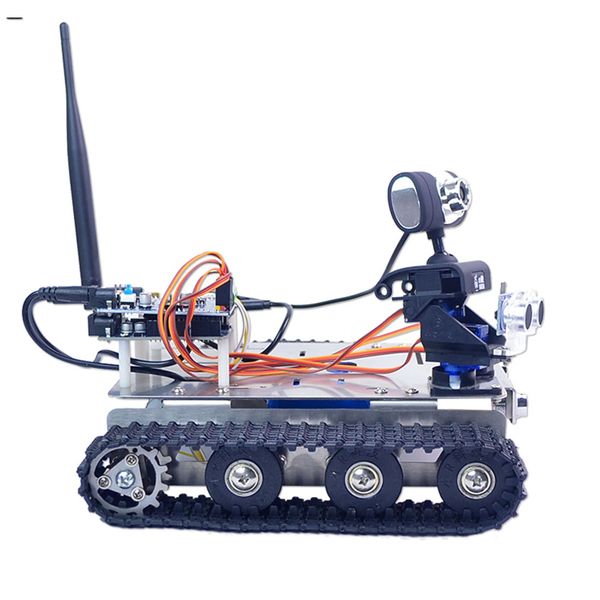 diy robot car chassis intelligent vehicle aluminum alloy track body for arduino uno r3(line patrol intelligent obstacle avoidanc 
diy robot car chassis intelligent vehicle aluminum alloy track body for arduino uno r3(line patrol intelligent obstacle avoidanc